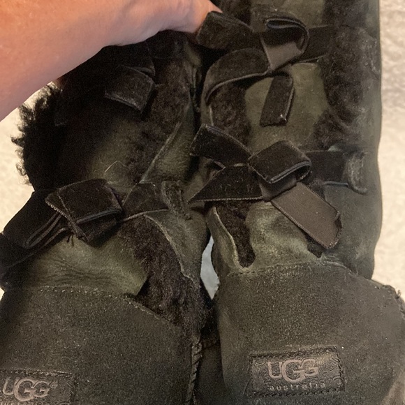 UGG Leather Black Boots - Picture 10 of 11